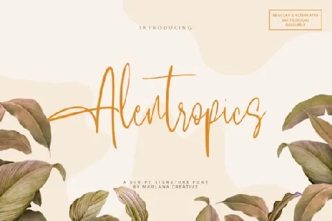 Alentropics font