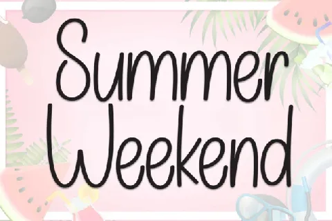 Summer Weekend Display font