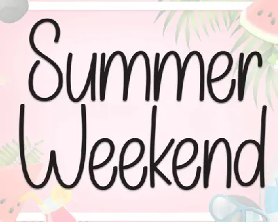 Summer Weekend Display font