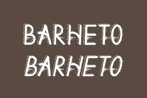 Barheto Demo font