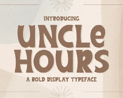Uncle Hours font