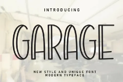 Garage Display font