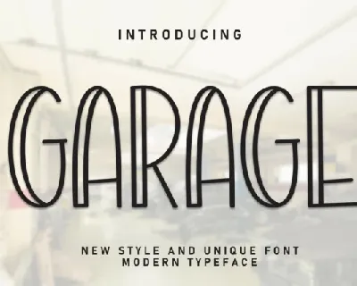 Garage Display font