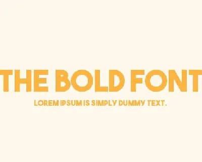 The Bold font