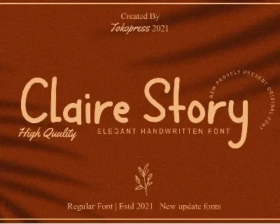 Claire Story font