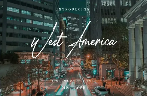 West America font