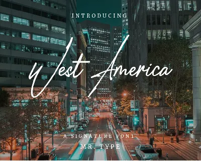 West America font