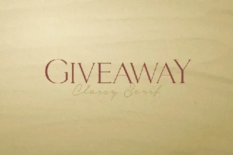 Giveaway font