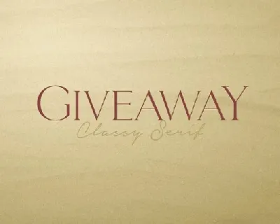 Giveaway font