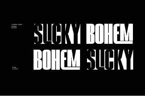 SLICKY BOHEM font
