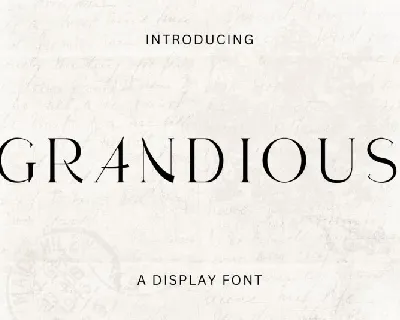 Grandious font