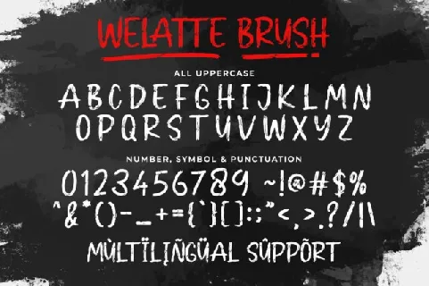 Welatte Brush font