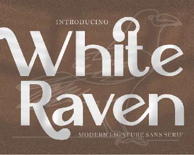 White Raven font
