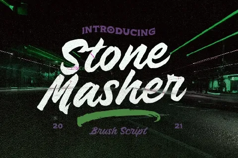 Stone Masher Brush font