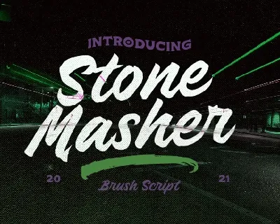 Stone Masher Brush font