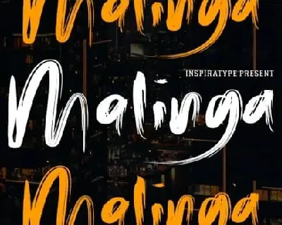 Malinga Brush font