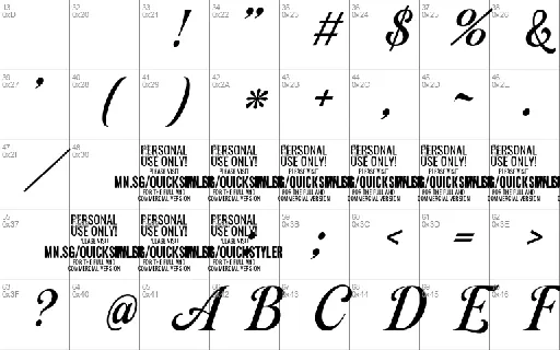 Quickstyler font