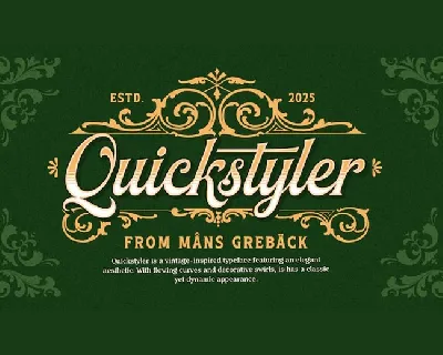 Quickstyler font