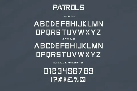 Patrols Demo font