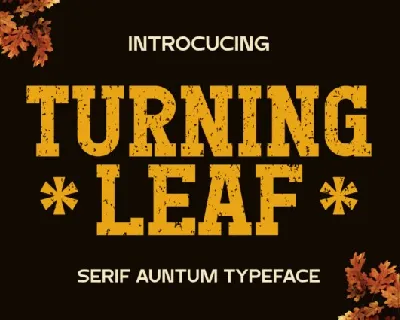 Turning Leaf font
