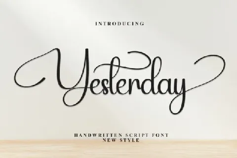 Yesterday Calligraphy font