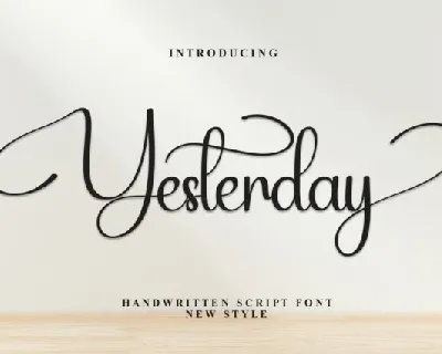 Yesterday Calligraphy font