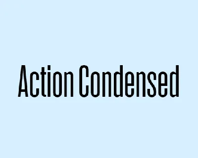 Action Condensed Family font