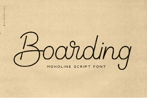 Boarding font