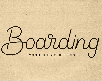 Boarding font