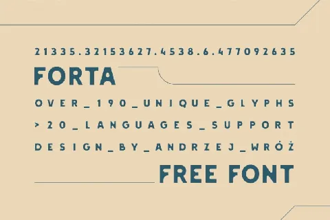 Forta Free Display font