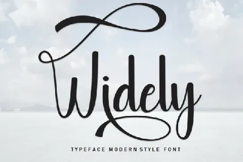 Widely Script font
