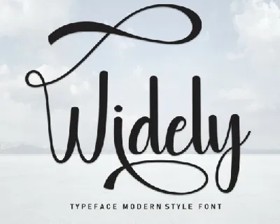 Widely Script font