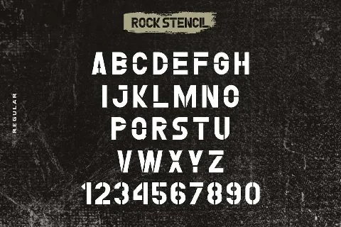 Rock Stencil font