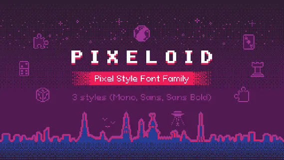 Pixeloid font