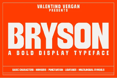 Bryson – Bold Typeface font