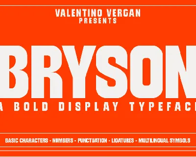 Bryson – Bold Typeface font