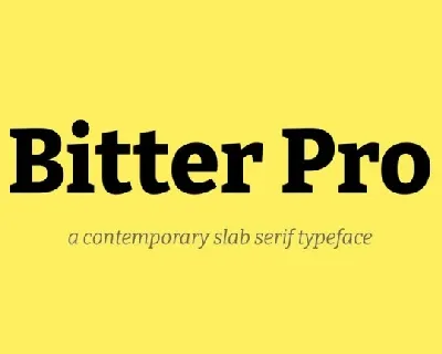 Bitter Pro Serif Family font