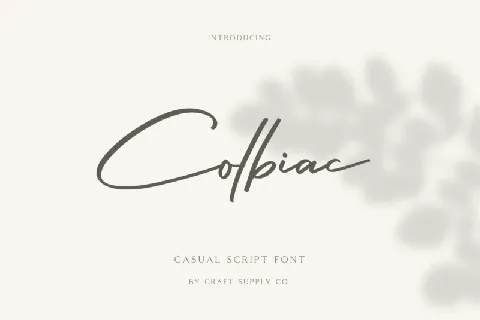 Colbiac Script font