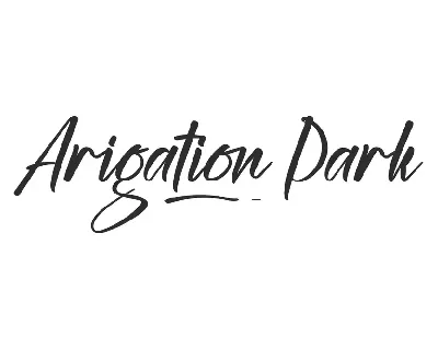 Arigation Park font