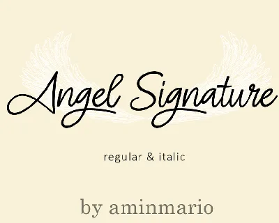 Angel Signature font