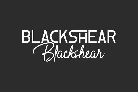 Blackshear Demo font