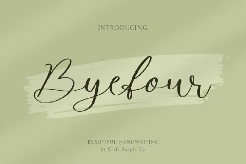 Byefour Handwriting font