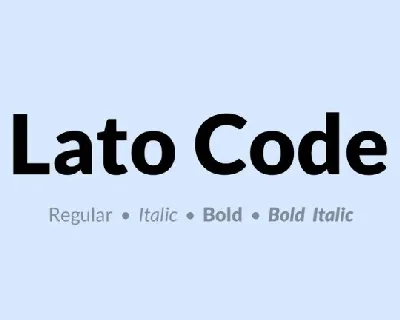 Lato Code Family font