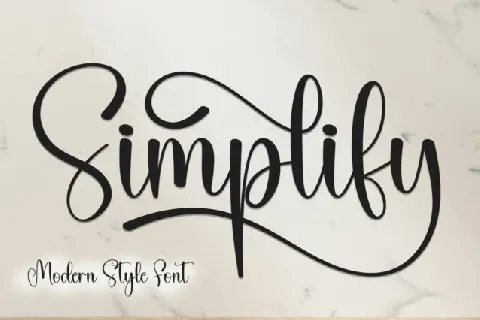 Simplify Script font
