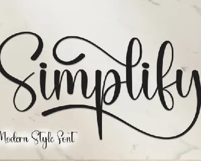 Simplify Script font