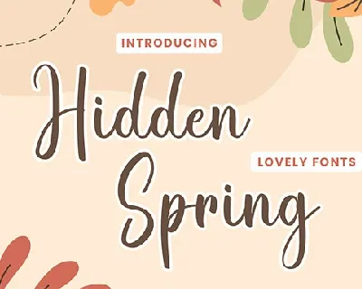 Hidden Spring font