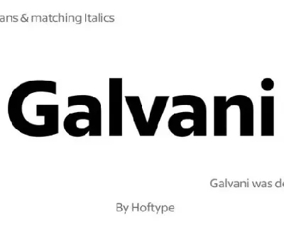 Galvani font