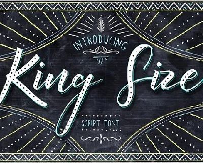 King Size Script Free font