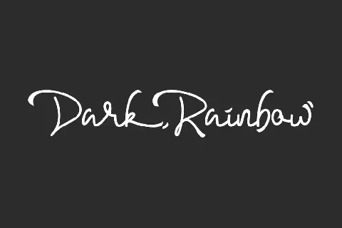 Dark Rainbow font