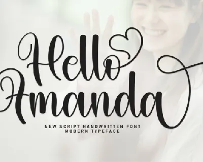 Hello Amanda Script font